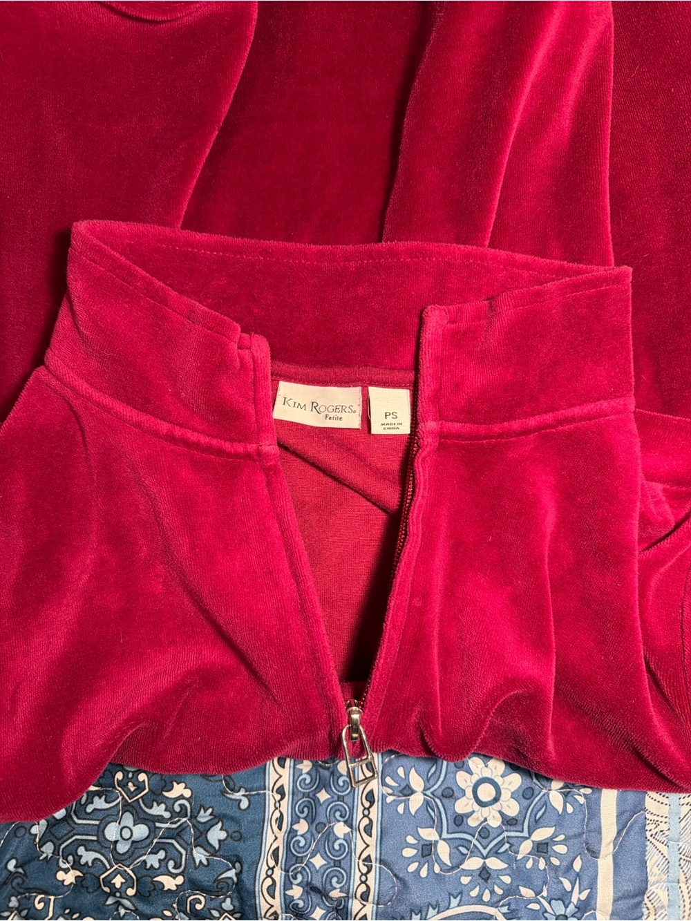 Kim Rogers Raspberry Fleece Zip Jacket - Picture 2 of 4